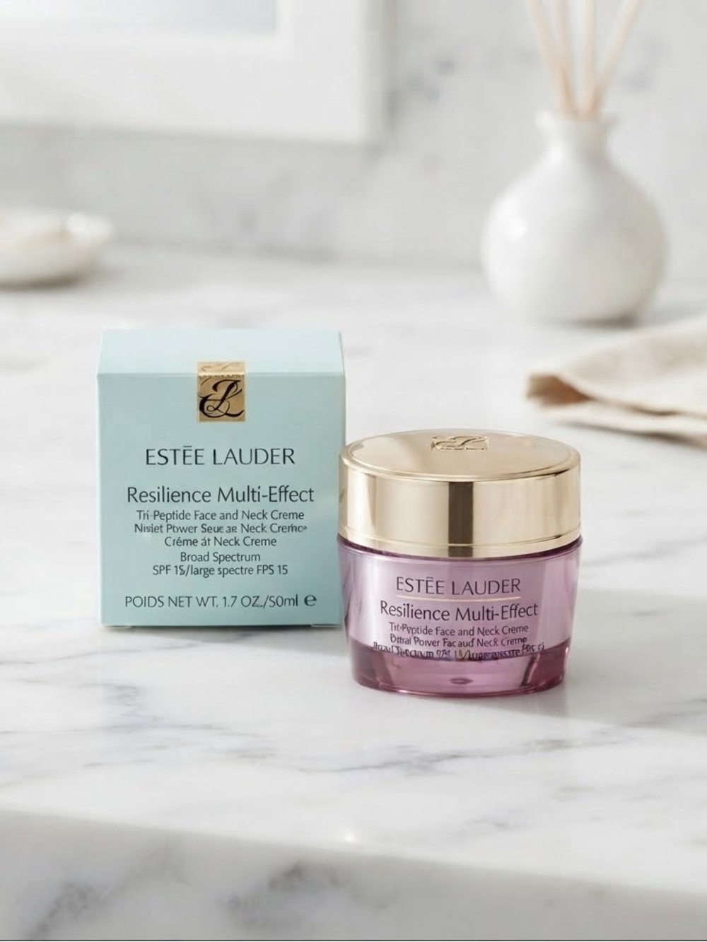 Estee Lauder Resilience Multi-Effect Face & Neck Creme - Pink
